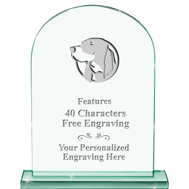 6.25" JADE KEYSTONE CRYS AWARD