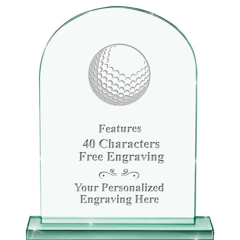 6.25" JADE KEYSTONE CRYS AWARD