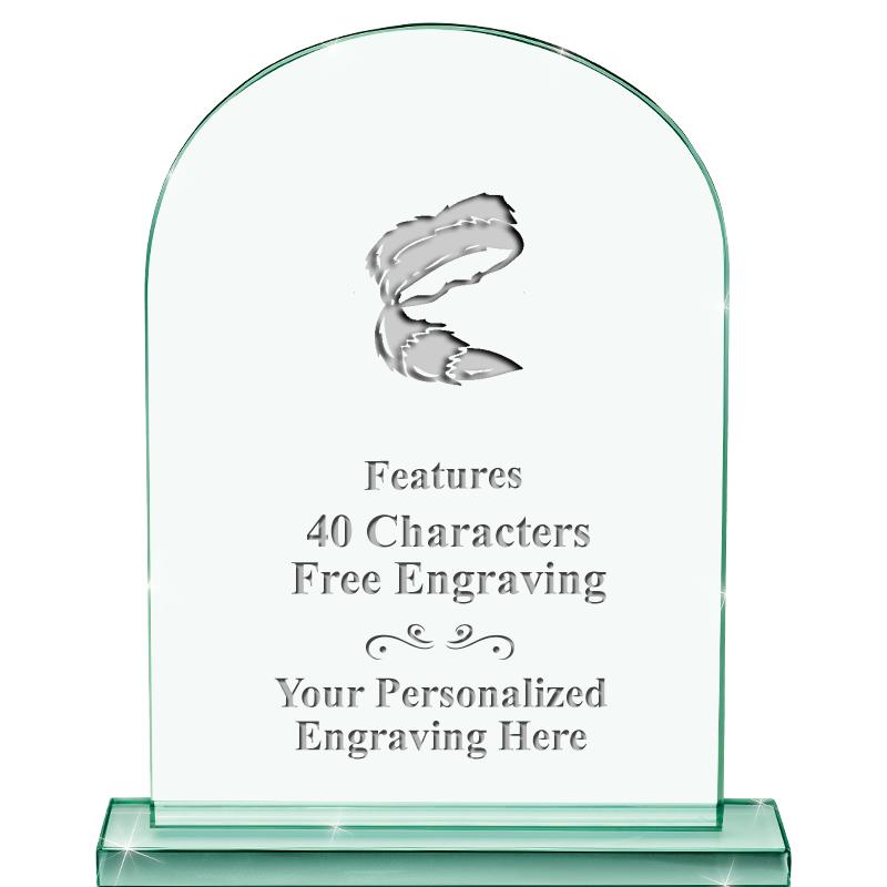 6.25" JADE KEYSTONE CRYS AWARD