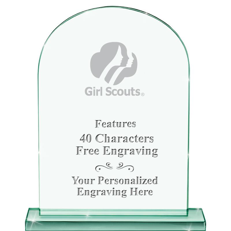 6.25" JADE KEYSTONE CRYS AWARD