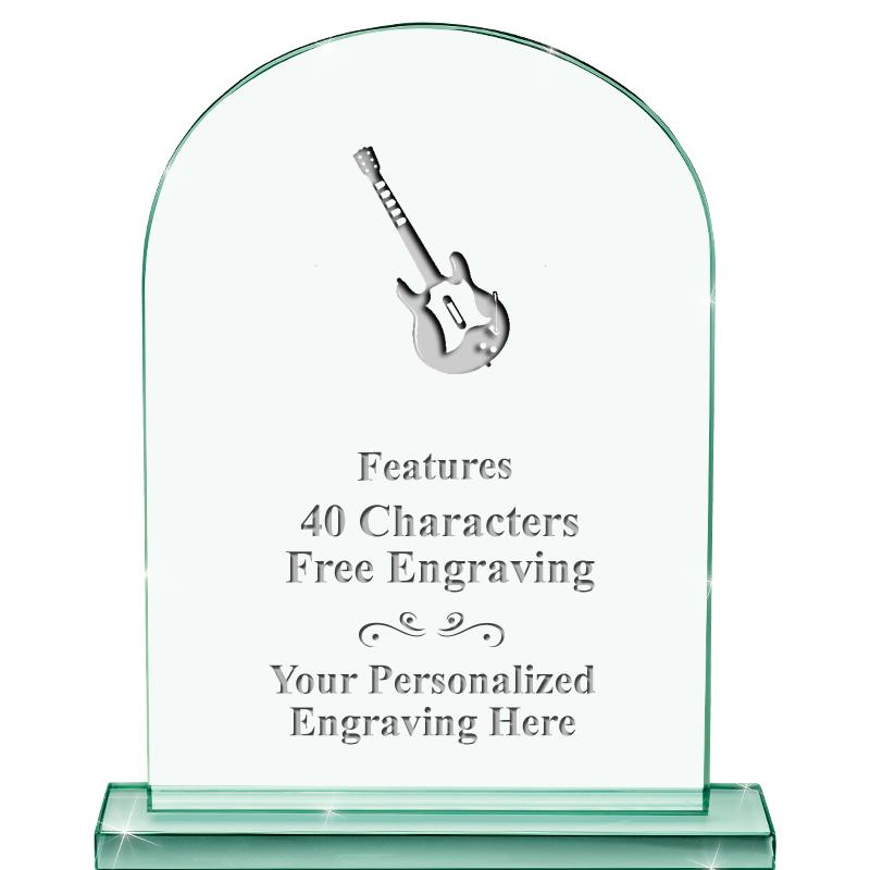 6.25" JADE KEYSTONE CRYS AWARD