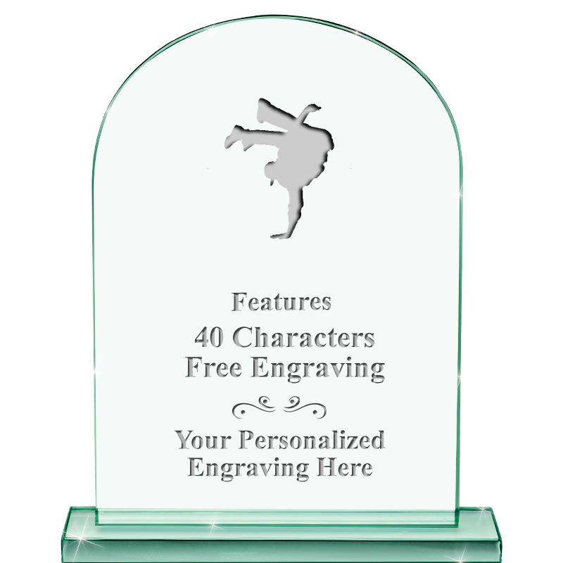 6.25" JADE KEYSTONE CRYS AWARD