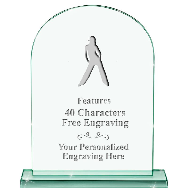 6.25" JADE KEYSTONE CRYS AWARD