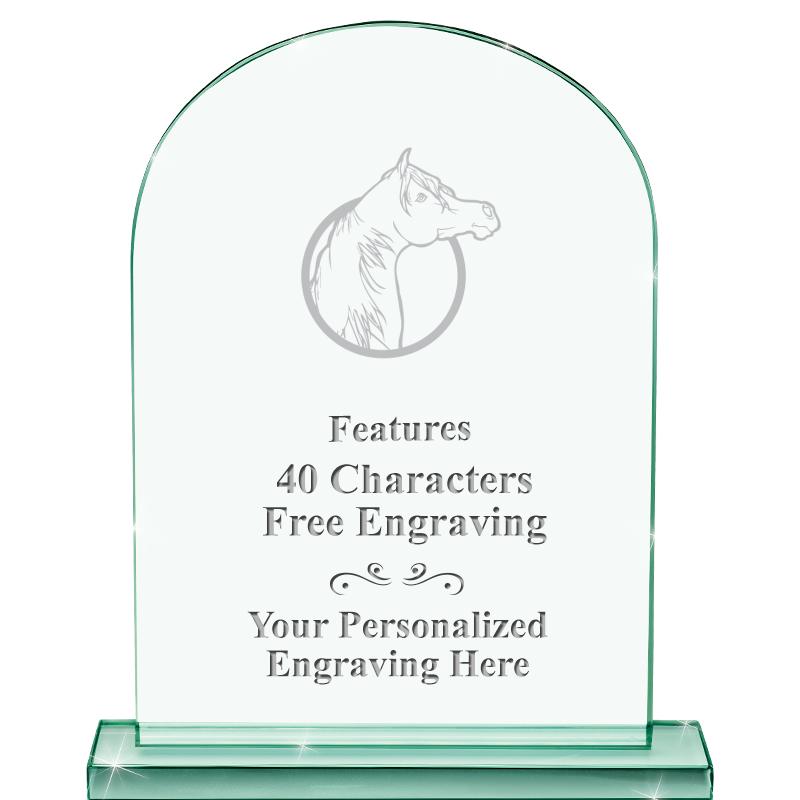 6.25" JADE KEYSTONE CRYS AWARD