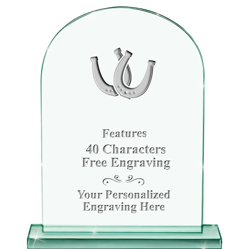 6.25" JADE KEYSTONE CRYS AWARD