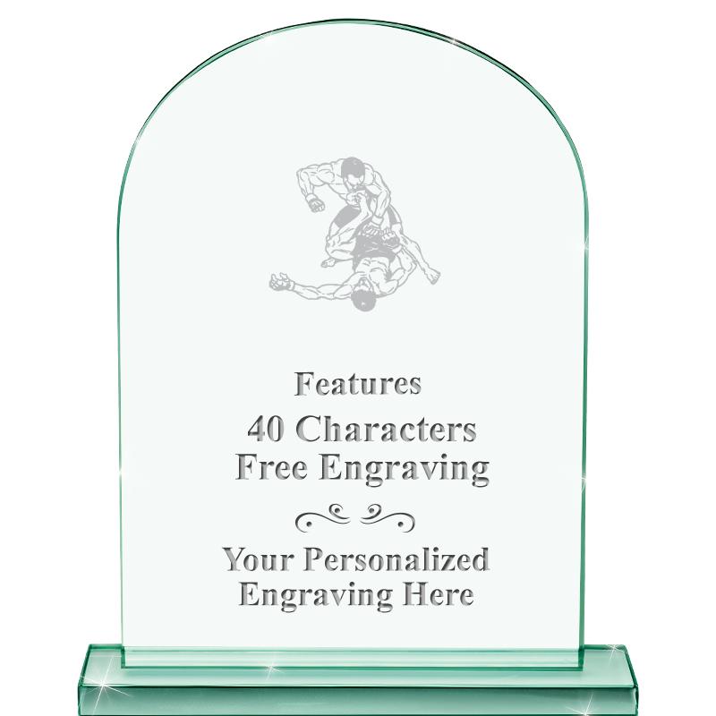 6.25" JADE KEYSTONE CRYS AWARD