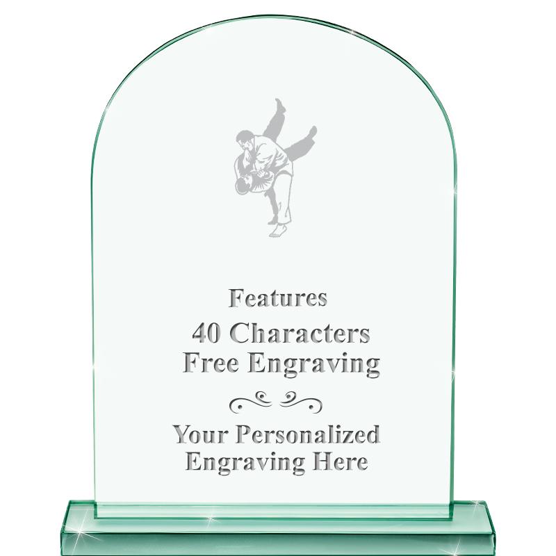 6.25" JADE KEYSTONE CRYS AWARD