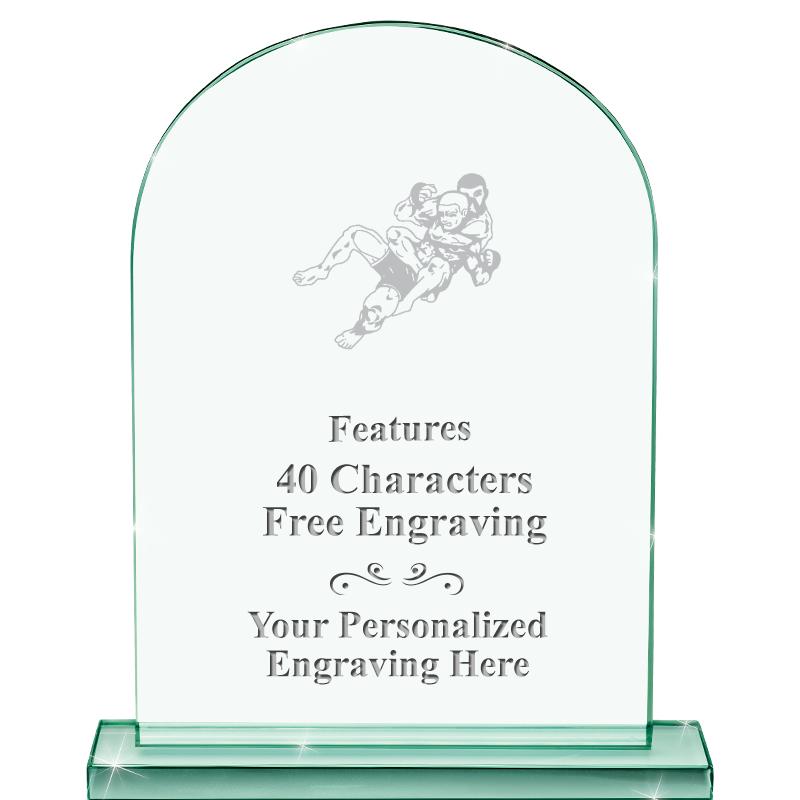 6.25" JADE KEYSTONE CRYS AWARD