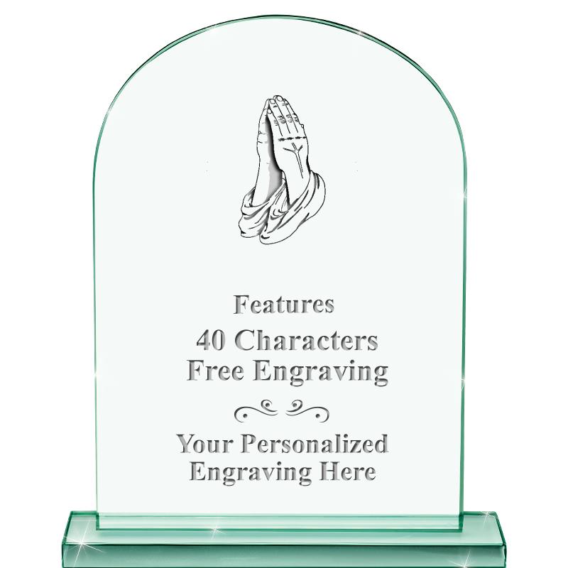 6.25" JADE KEYSTONE CRYS AWARD