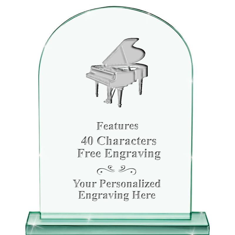 6.25" JADE KEYSTONE CRYS AWARD