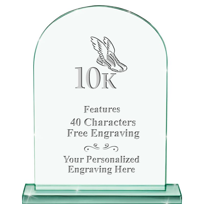 6.25" JADE KEYSTONE CRYS AWARD