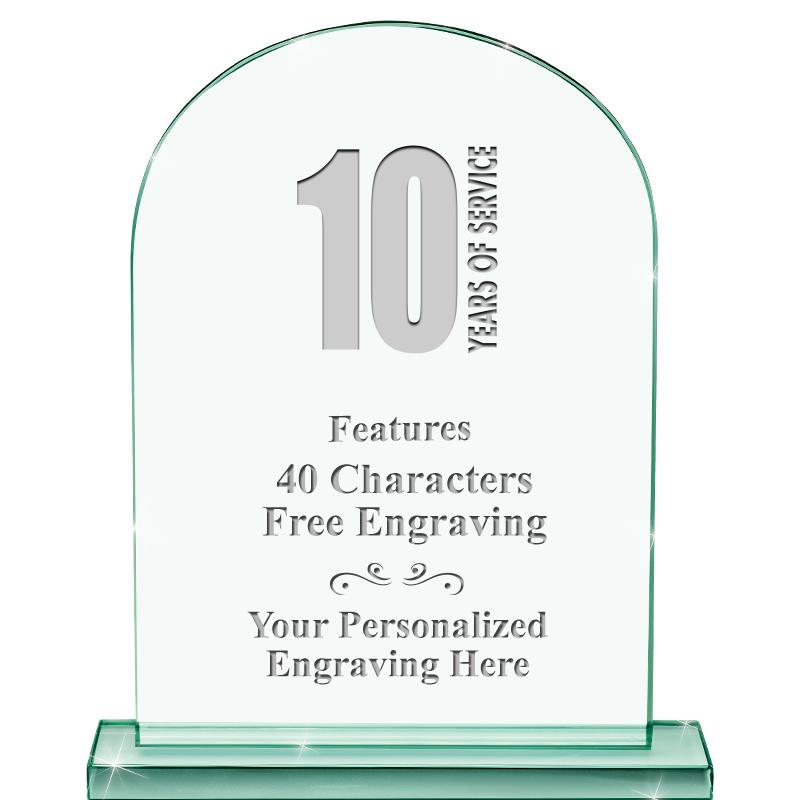 6.25" JADE KEYSTONE CRYS AWARD