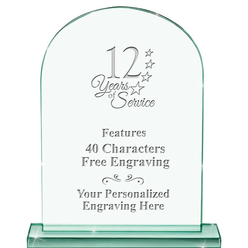 6.25" JADE KEYSTONE CRYS AWARD