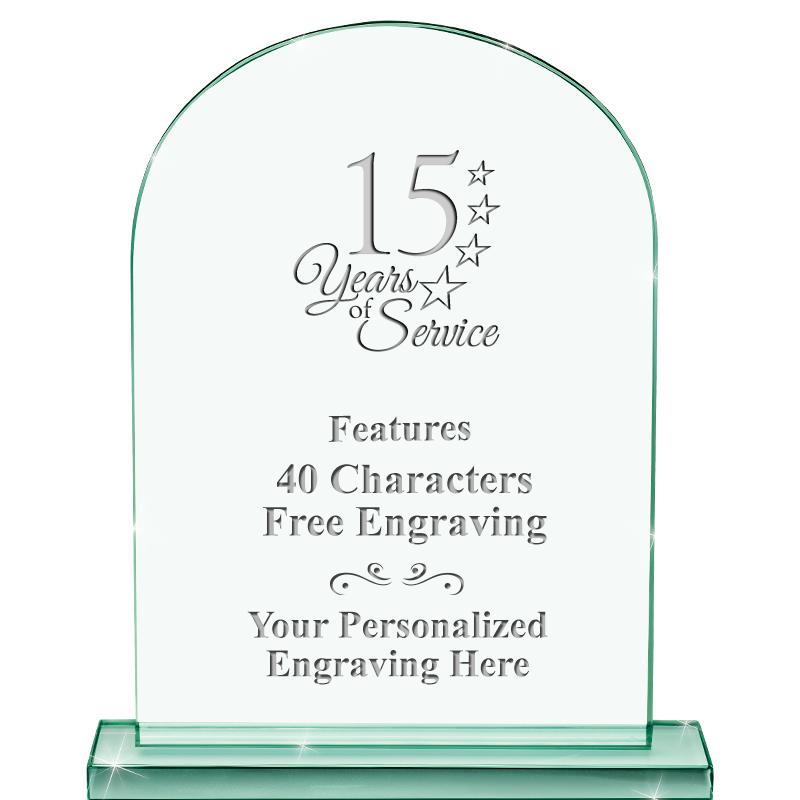 6.25" JADE KEYSTONE CRYS AWARD