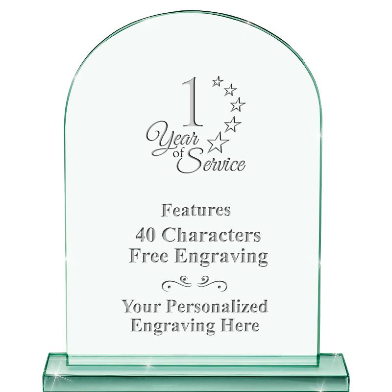 6.25" JADE KEYSTONE CRYS AWARD