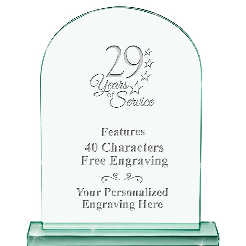 6.25" JADE KEYSTONE CRYS AWARD