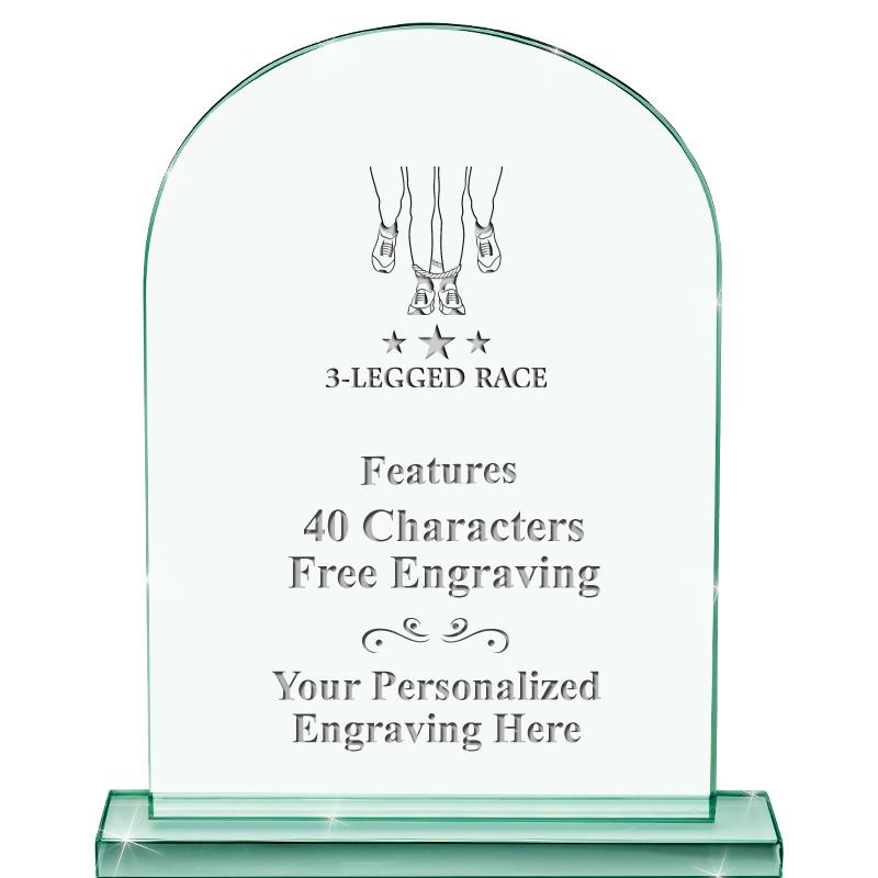 6.25" JADE KEYSTONE CRYS AWARD