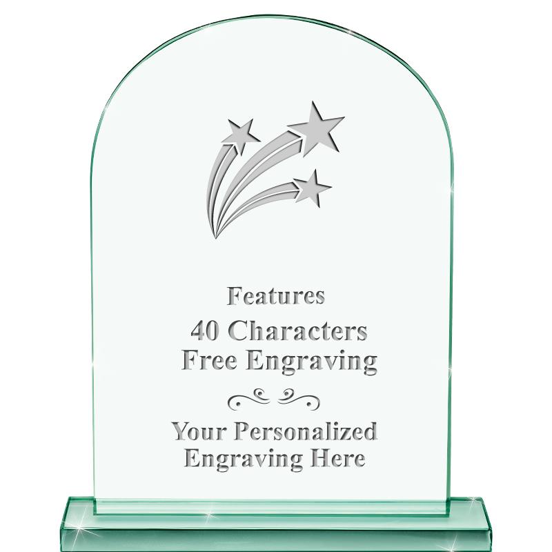 6.25" JADE KEYSTONE CRYS AWARD