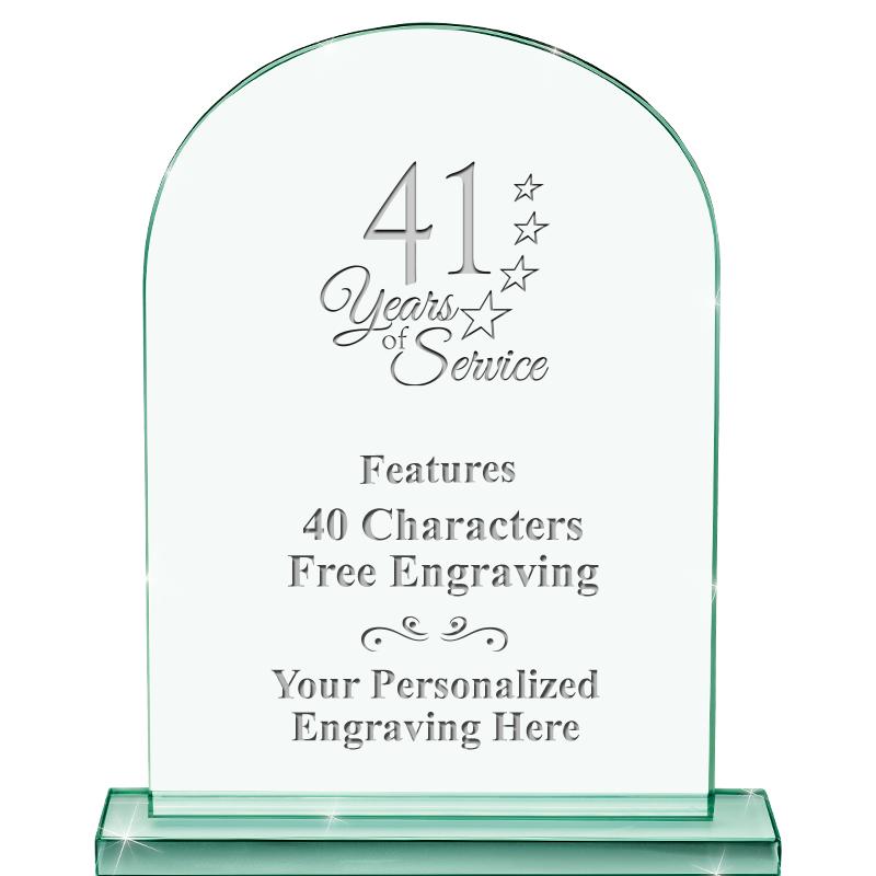 6.25" JADE KEYSTONE CRYS AWARD