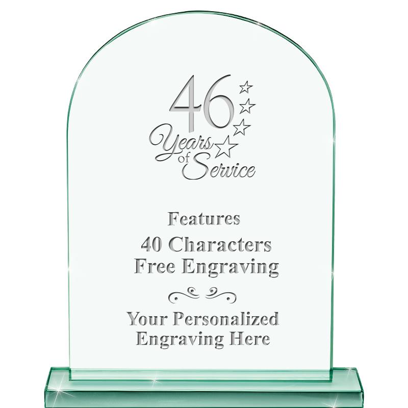 6.25" JADE KEYSTONE CRYS AWARD