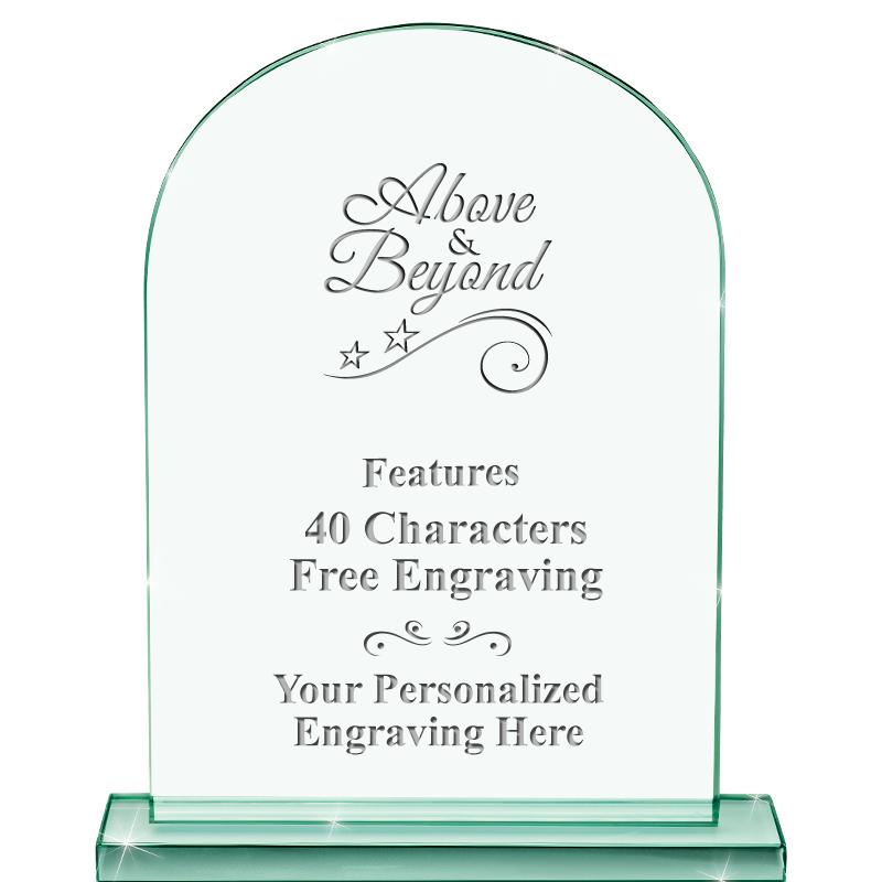 6.25" JADE KEYSTONE CRYS AWARD