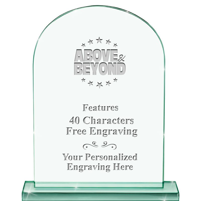 6.25" JADE KEYSTONE CRYS AWARD