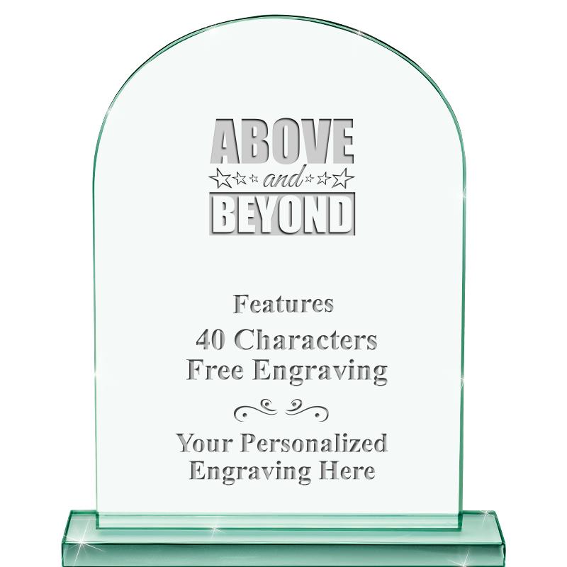 6.25" JADE KEYSTONE CRYS AWARD