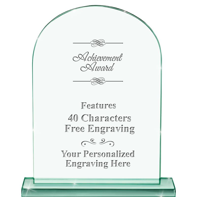 6.25" JADE KEYSTONE CRYS AWARD