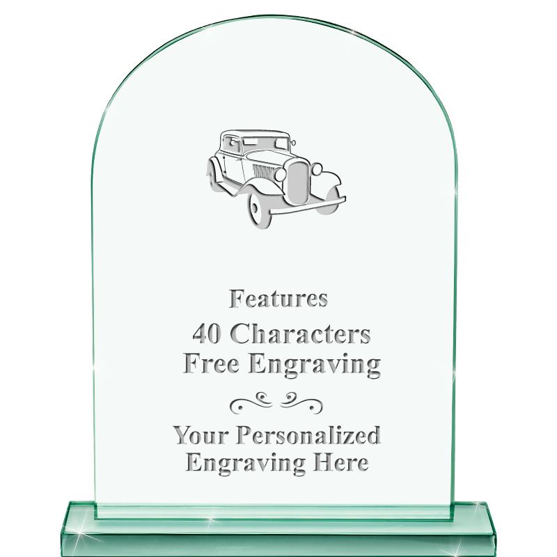 6.25" JADE KEYSTONE CRYS AWARD