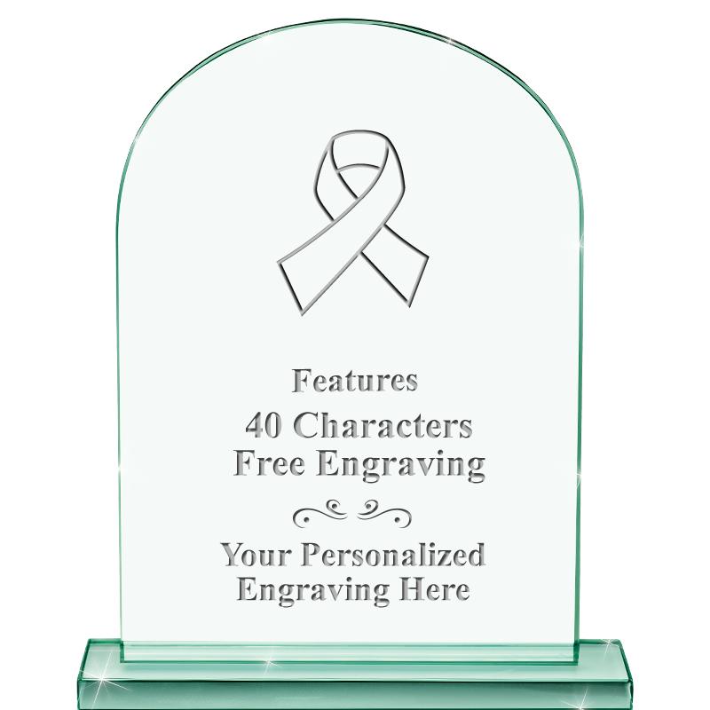 6.25" JADE KEYSTONE CRYS AWARD