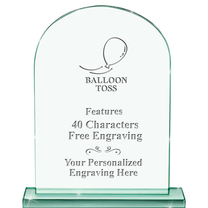 6.25" JADE KEYSTONE CRYS AWARD