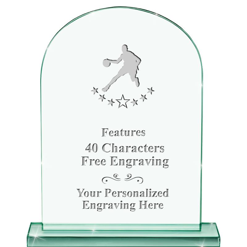 6.25" JADE KEYSTONE CRYS AWARD