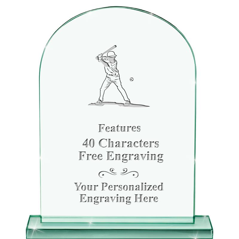 6.25" JADE KEYSTONE CRYS AWARD