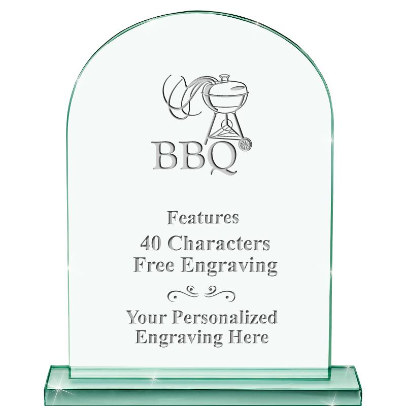 6.25" JADE KEYSTONE CRYS AWARD