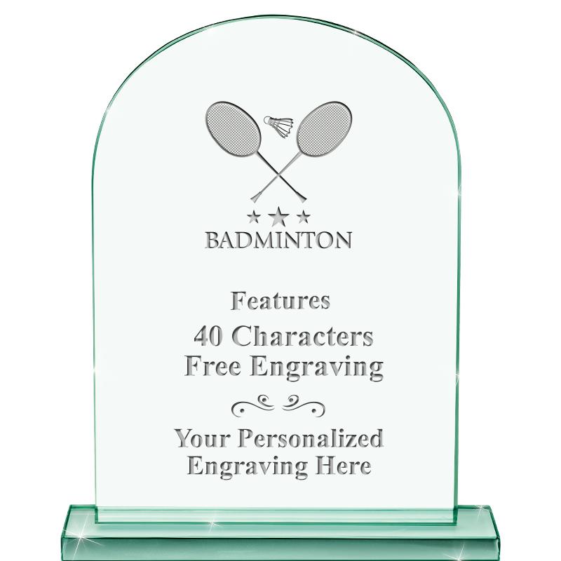 6.25" JADE KEYSTONE CRYS AWARD