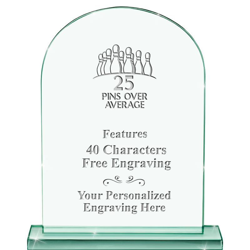 6.25" JADE KEYSTONE CRYS AWARD
