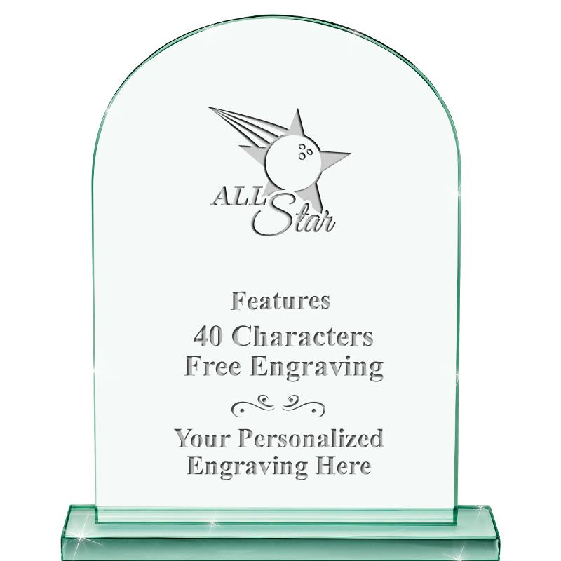 6.25" JADE KEYSTONE CRYS AWARD