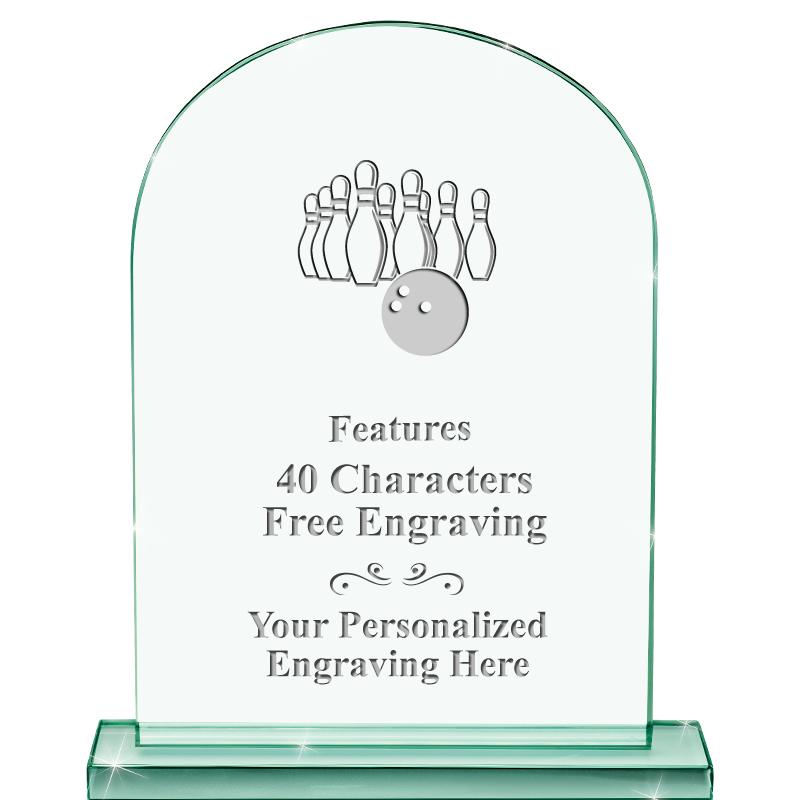 6.25" JADE KEYSTONE CRYS AWARD