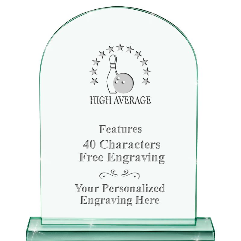 6.25" JADE KEYSTONE CRYS AWARD