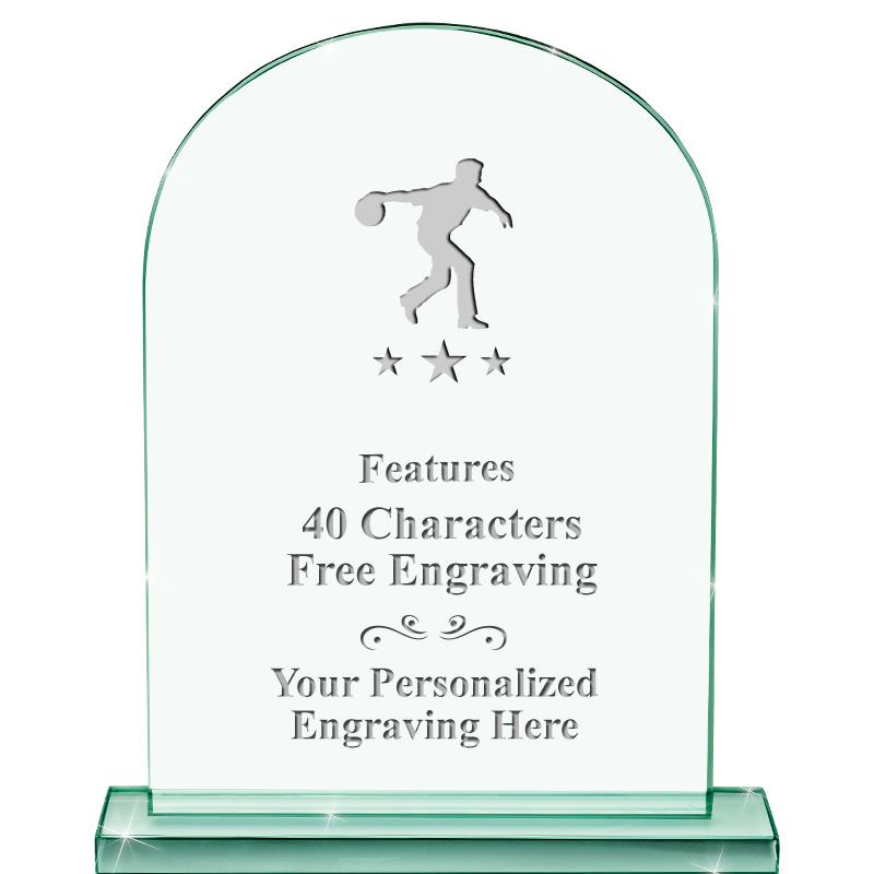 6.25" JADE KEYSTONE CRYS AWARD