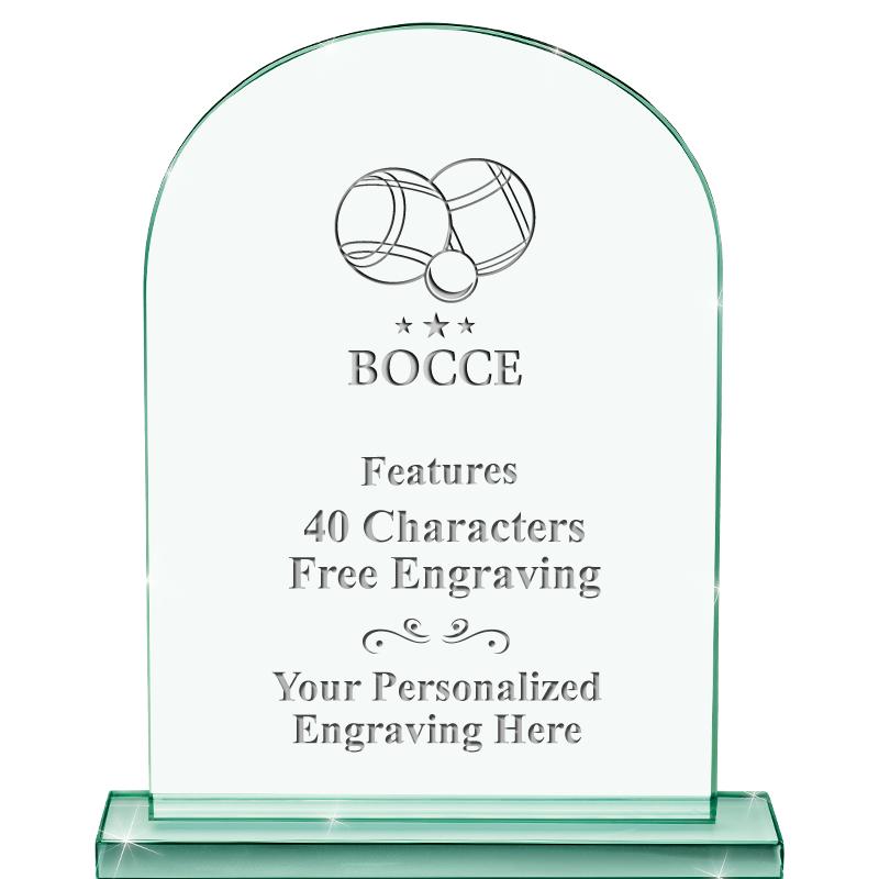 6.25" JADE KEYSTONE CRYS AWARD