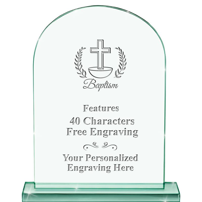 6.25" JADE KEYSTONE CRYS AWARD