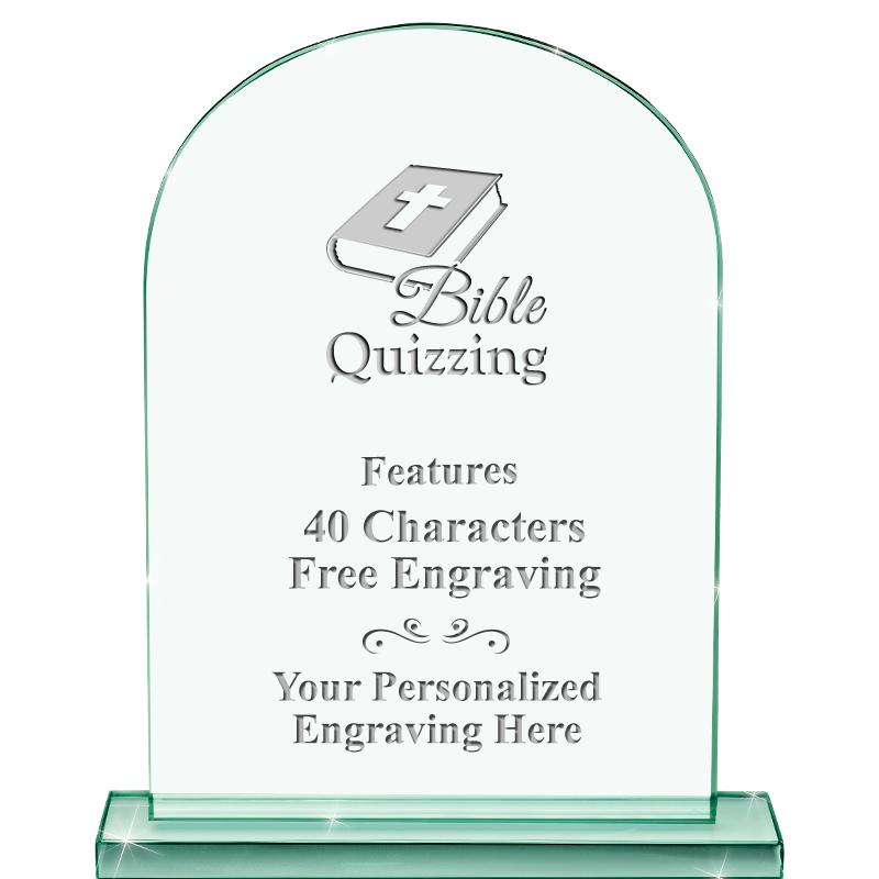 6.25" JADE KEYSTONE CRYS AWARD