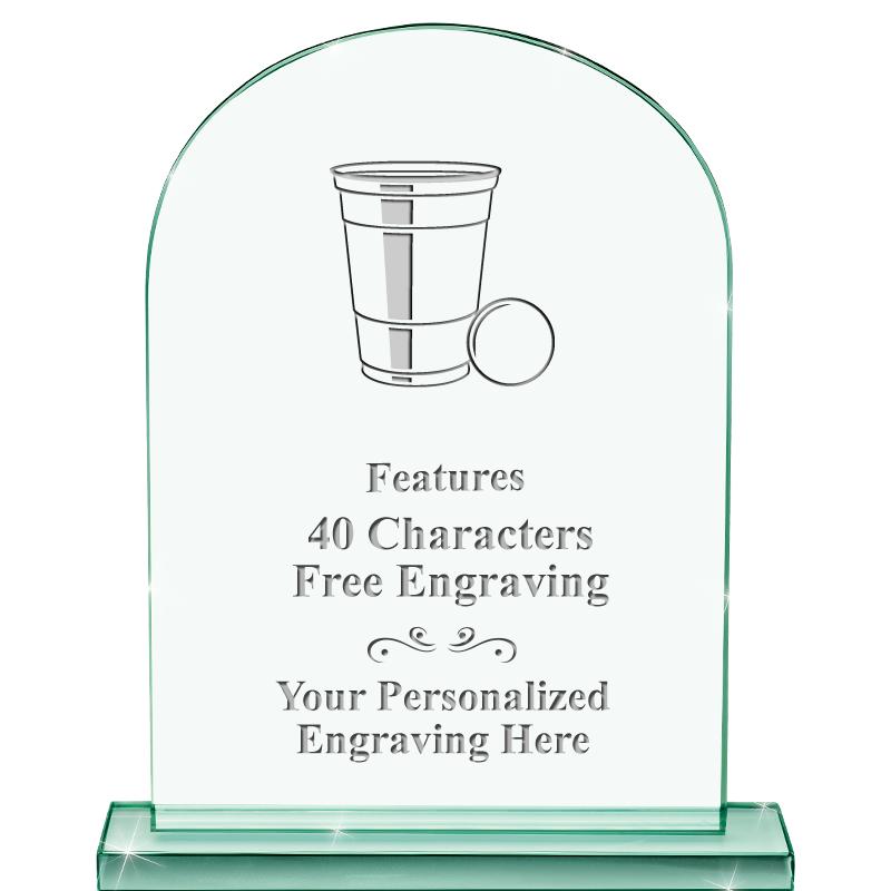 6.25" JADE KEYSTONE CRYS AWARD