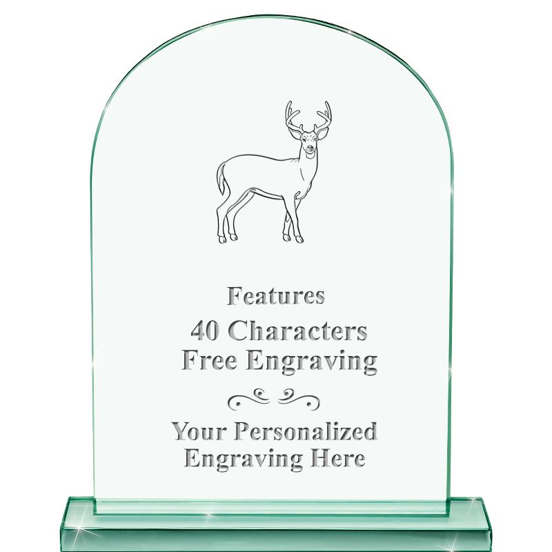 6.25" JADE KEYSTONE CRYS AWARD