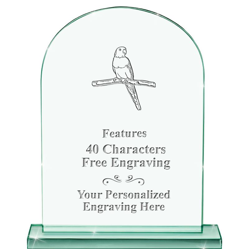 6.25" JADE KEYSTONE CRYS AWARD