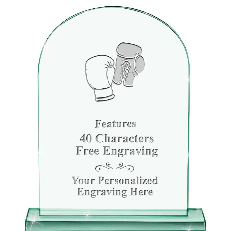 6.25" JADE KEYSTONE CRYS AWARD