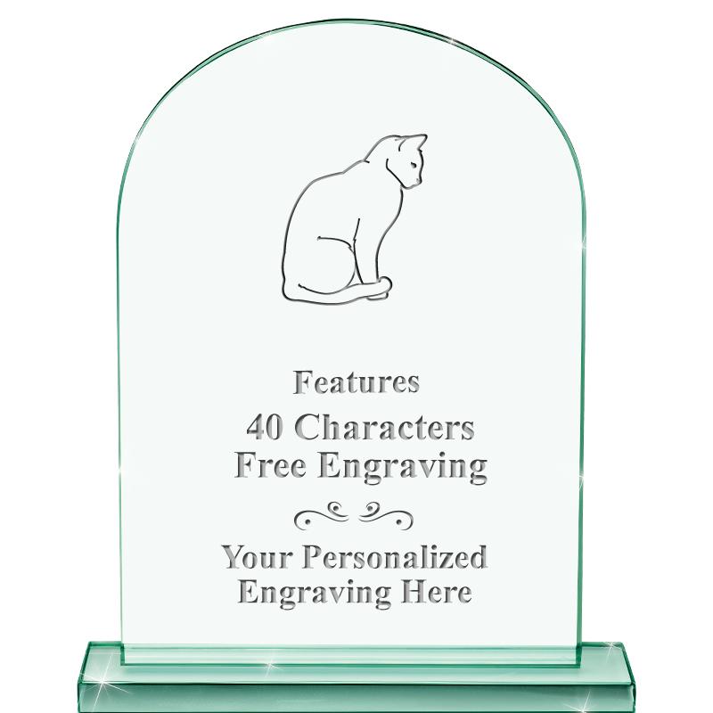 6.25" JADE KEYSTONE CRYS AWARD