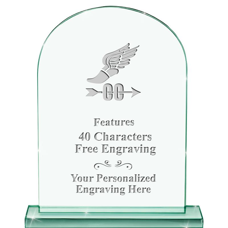 6.25" JADE KEYSTONE CRYS AWARD