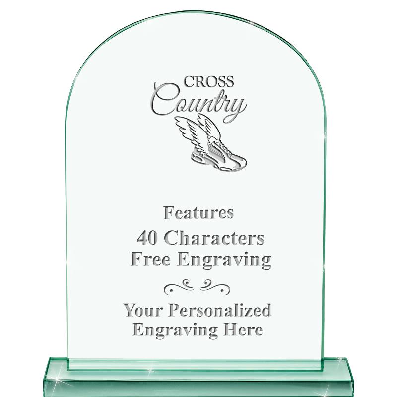 6.25" JADE KEYSTONE CRYS AWARD